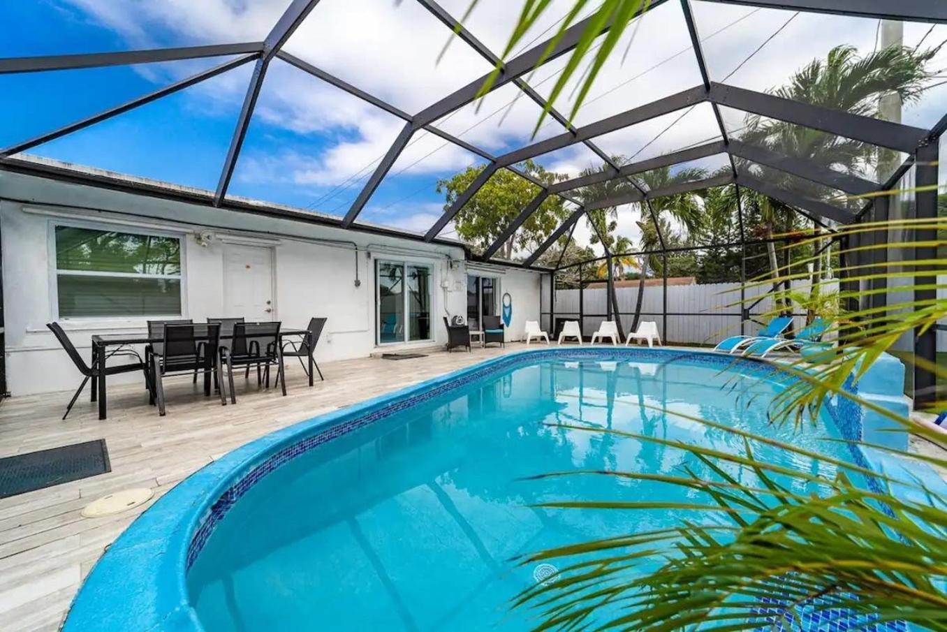 Private Heated Pool Villa In Ftl Near Beach Fort Lauderdale Dış mekan fotoğraf
